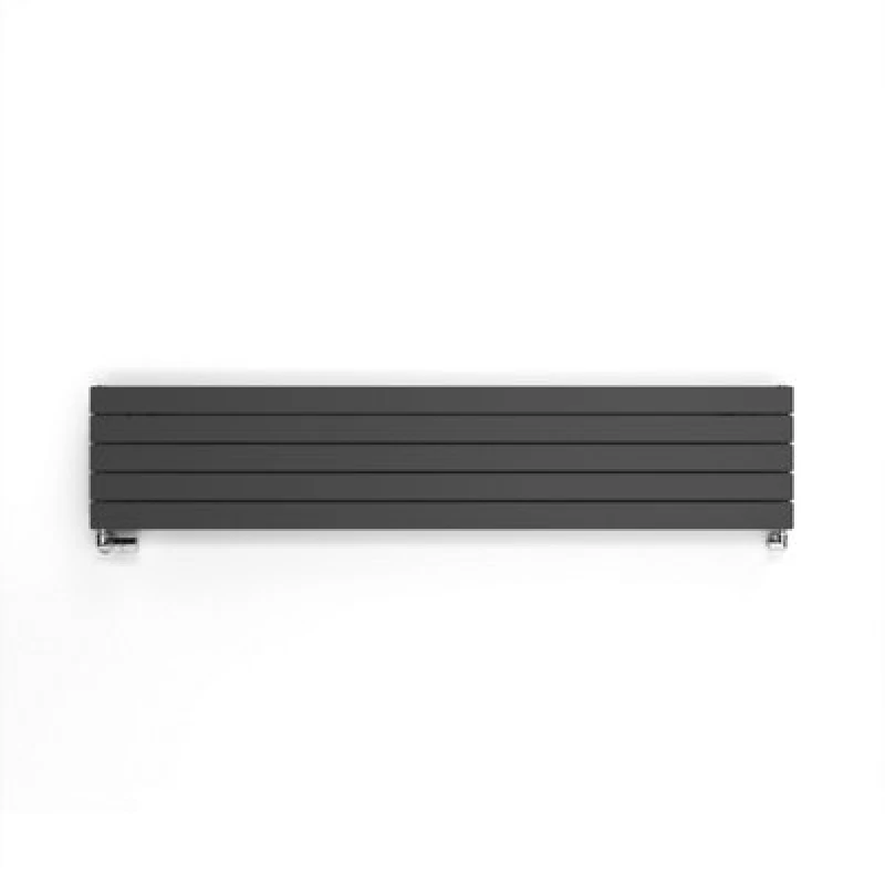 Image of Terma Forte Metallic Grey Hydronic Horizontal Or Vertical Designer 3471Btu Radiator, (W)366mm X (H)1800mm