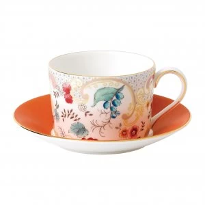 Image of Wedgwood Wonderlust Rococo Flowers TeacupSaucer