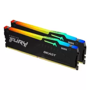 Image of Kingston Technology FURY Beast RGB memory module 64GB 2 x 32GB DDR5 6000 MHz