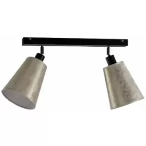 Image of Keter Eva Twin Ceiling Spotlight Gold, 30.5cm, 2x E27