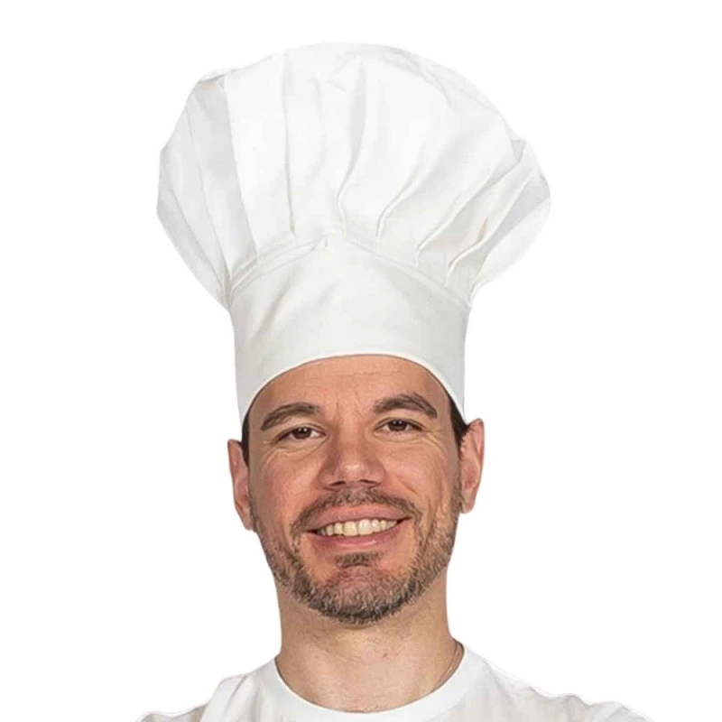 Image of Dennys Mens Tall Chef Hat in White Size: Small White Male S