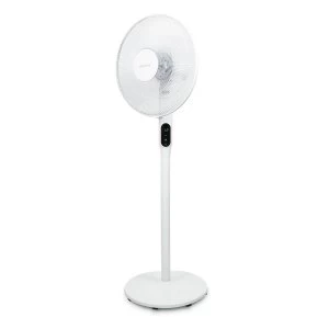 Image of electriQ 16" Low Energy Quiet DC Pedestal Floor and Table Fan with Remote Control Timer and Oscillation Functio