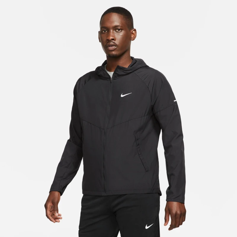 Image of Nike Miler Mens Repel Running Jacket Black/Reflect male M