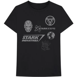 Image of Marvel Comics - Iron Man Stark Expo Mens Medium T-Shirt - Black