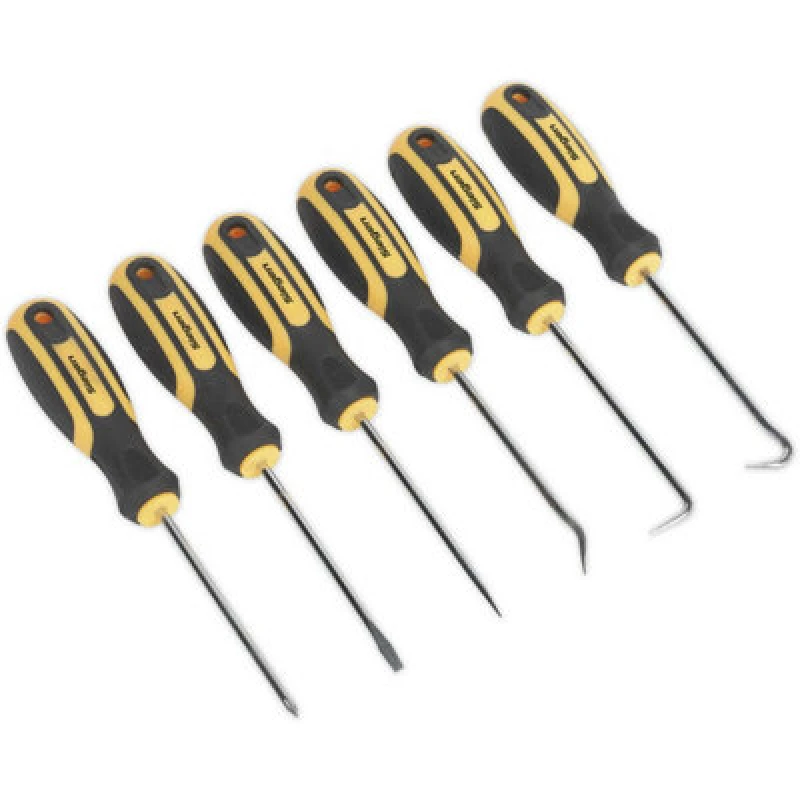 Image of Loops 6 PACK Precision Microtip Screwdriver & Pick Hook Set - Mini Slotted Phillips Multi