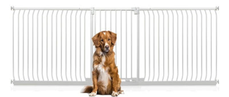 Image of Bettacare Extra Tall Elite Dog Gate, 271Cm - 280Cm, Matt White, Extra Tall 96.8Cm In Height, Pressure Fit Pet Gate