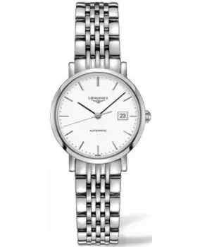 Image of Longines Elegant Automatic White Dial Stainless Steel Womens Watch L4.310.4.12.6 L4.310.4.12.6