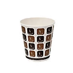 Image of SEM Disposable Cups Paper 300ml Brown & White 50 Pieces