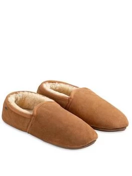 Image of Just Sheepskin Garrick Full Back Sheepskin Slipper - Chestnut, Size 9, Men