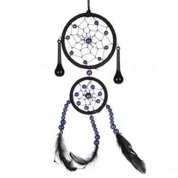 Image of Decorative Woven Black Dreamcatcher