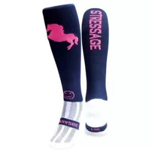 Image of Wacky Sox Sox Equestrian Stressage Socks Childrens - Blue