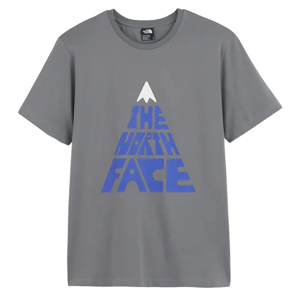 Image of Mountain Play Cotton T-Shirt with Logo Print and Short Sleeves