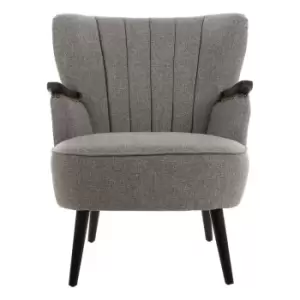 Image of Shell Back Accent Chair with Black Finished Legs