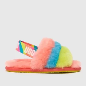 Image of UGG Multi Fluff Yeah Slide Girls Toddler Shoes