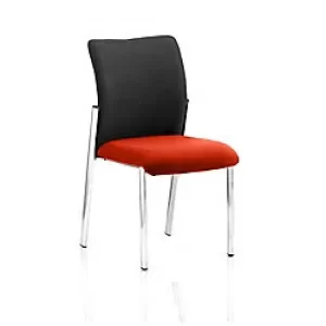 Image of Dynamic Visitor Chair Academy Seat Tobasco Red Seat Black Back Without Arms Fabric