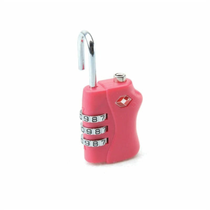 Image of Shatchi TSA Accepted Luggage Lock Pink 3 Combination Travel Suitcase Combination Padlock Pink