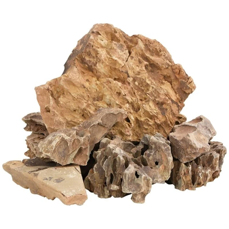 Image of vidaXL Dragon Stones 25 kg Brown 5-30 cm, Brown 3217167