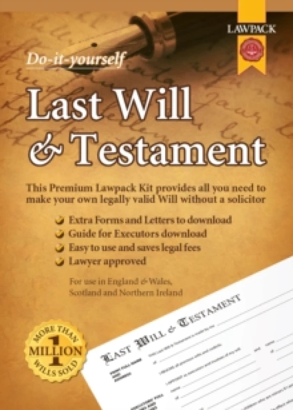 Image of Lawpack Premium Last Will & Testament DIY Kit : All You Need to Make Your Own Legally Valid Will without a Solicitor Kit
