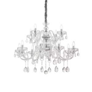 Image of Continental 12 Light Pendant Light Trasparent, E14