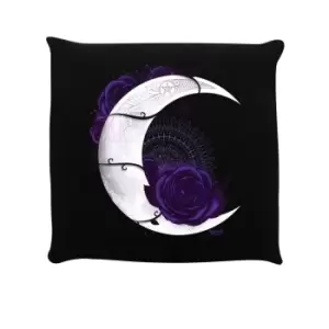 Image of Requiem Collective Lunar Mandala Filled Cushion (One Size) (Black)