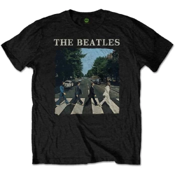 Image of The Beatles - Abbey Road & Logo Kids 3 - 4 Years T-Shirt - Black