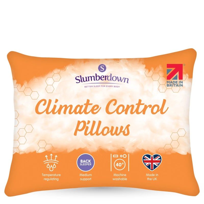 Image of Slumberdown 4 Pack Climate Control Medium Support Pillows White unisex