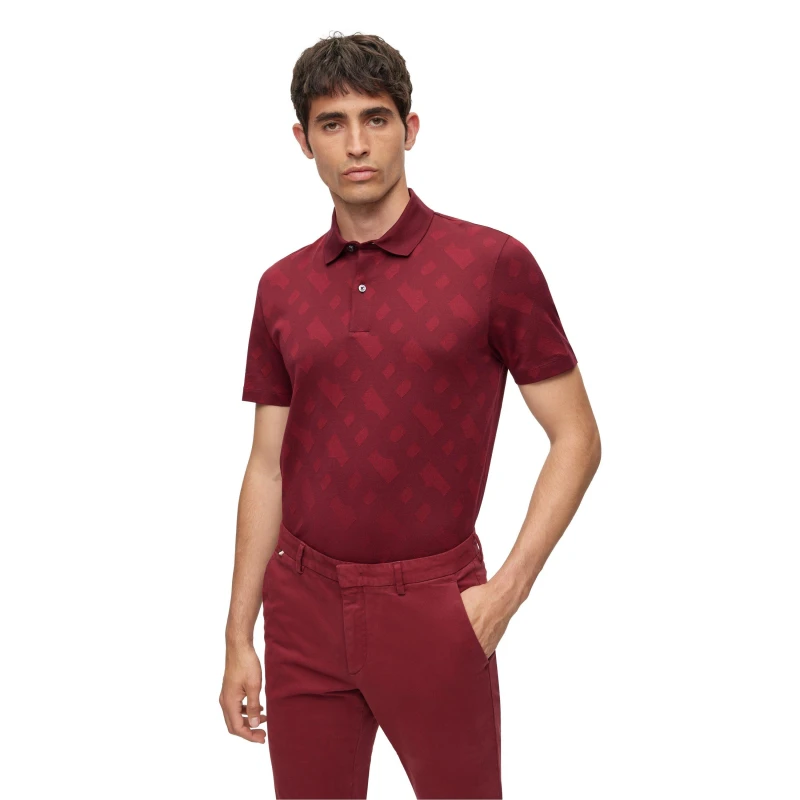 Image of Boss Mens Short Sleeve Polo Shirts Red male M