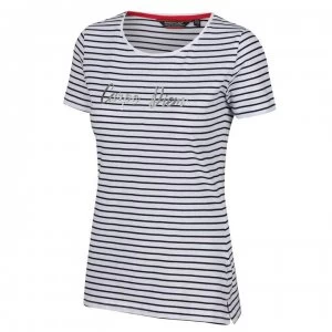 Image of Regatta Olwyn Striped T-Shirt - Navy Stripe