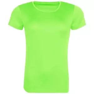 Image of Awdis Womens/Ladies Cool Recycled T-Shirt (M) (Electric Green)