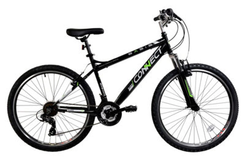 Image of Basis Connect Adult's Hardtail Mountain Bike, 26" Wheel - Black/green