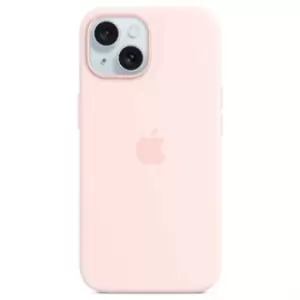 Image of Apple iPhone 15 Light Pink Silicone Case with MagSafe
