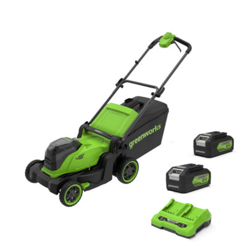 Image of Greenworks MO48L 48v Cordless Rotary Lawnmower 410mm MO48L422-01 Batteries: 2 x 4ah Li-ion