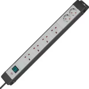 Image of brennenstuhl 3m 6 Socket BS, Schuko Extension Lead