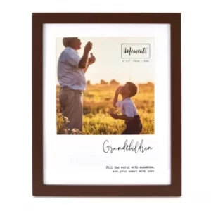 Image of Moments Wooden Photo Frame with Mount 6" x 6" -Grandchildren