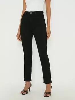 Image of Dorothy Perkins Slim Mom Jeans - Black Size 8, Women