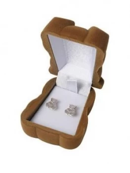 Image of The Love Silver Collection Teddy Bear Studs With Gift Box