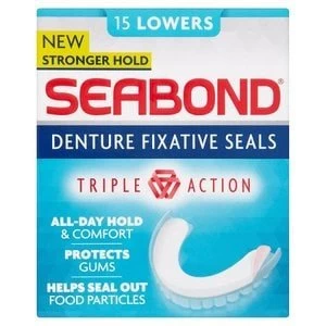 Image of Seabond Denture Fixative Seals Triple Action 15 Lowers