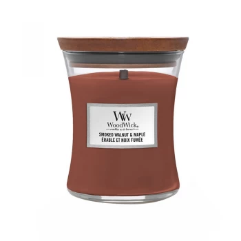 Image of WoodWick Smoked Walnut & Maple Medium Jar Candle 275g