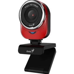 Image of Genius QCam 6000 1080P Full HD with 360 Degree Rotation WebCam Red