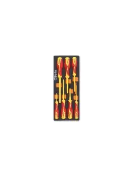 Image of Beta Tools M226 7pc VDE Insulated Screwdriver Set in Soft Tray for Roller Cab