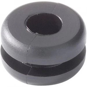 Image of HellermannTyton HV1402 PVC BK M1 Cable grommet Terminal max. 6mm PVC Black
