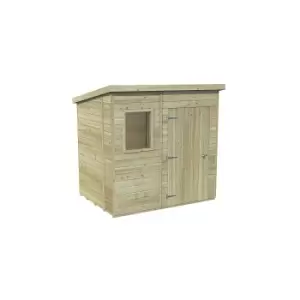 Image of Forest Garden Timberdale 7X5 Pent Pressure Treated Tongue & Groove Solid Wood Shed With Floor - Assembly Service Included