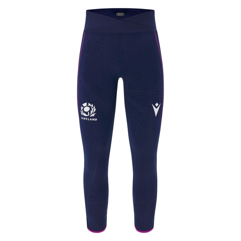Image of Macron Scotland Leggings 2025 Womens Navy/Sky female 12 (M)