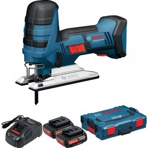 Image of Bosch GST 18 V-LI S 18v Cordless Jigsaw 2 x 5ah Li-ion Charger Case