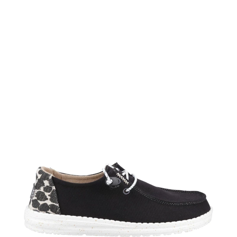 Image of HEYDUDE wendy leopard trainers in Black multi Black Multi UK 5 (EU 38)