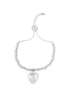 Image of Silver 'Sentiment' Heart Ball Bracelet