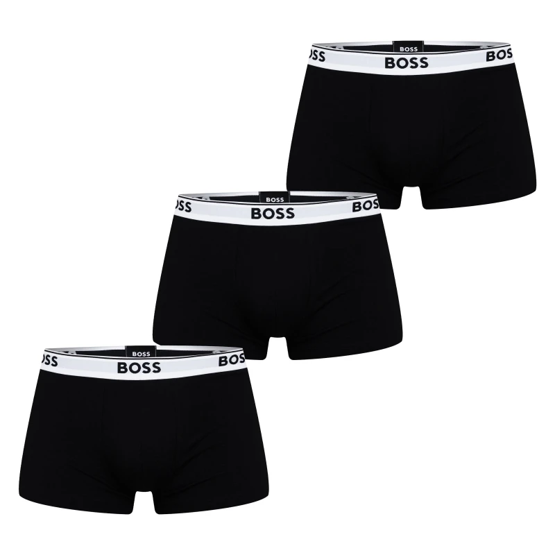 Image of Boss 3 Pack Power Boxer Shorts - Black XL