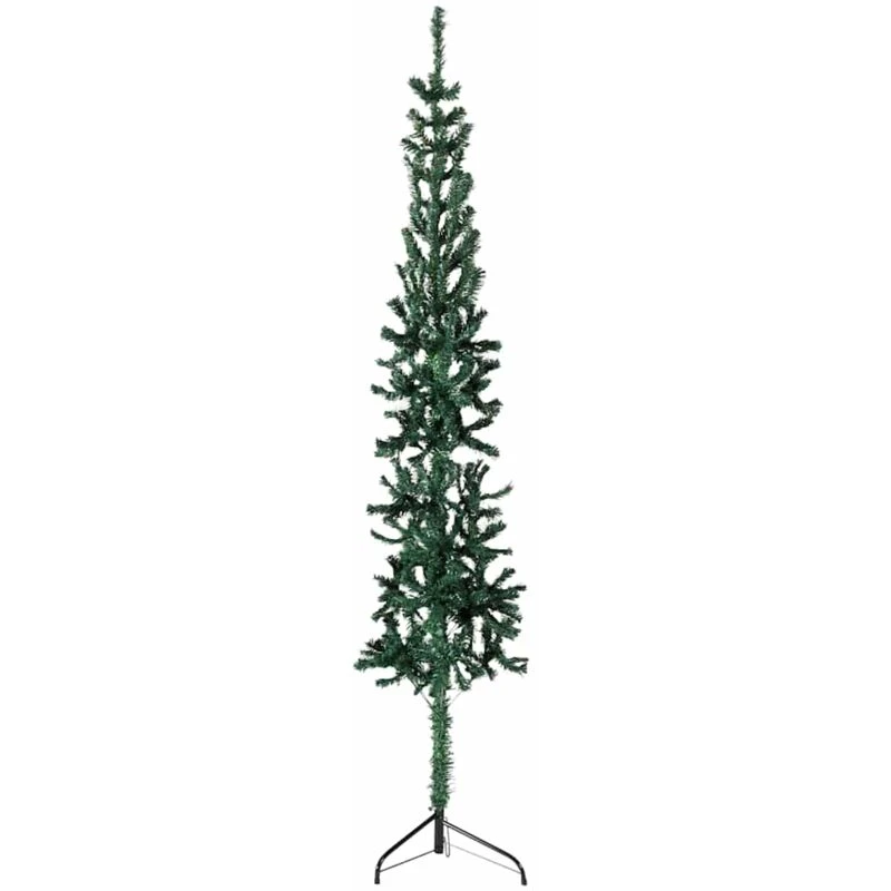 Image of VIDAXL Slim Artificial Half Christmas Tree with Stand Green 150cm Vidaxl 8720287001034