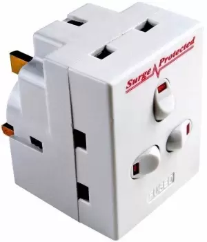 Image of Timeguard 3-Way Plug-in Surge Protector Adaptor - SPA3G