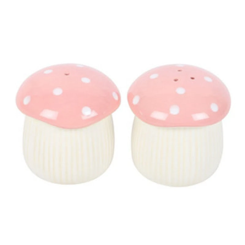 Image of Something Different Something Different Mushroom Salt and Pepper Shakers in White White One Size Unisex 5063806897385